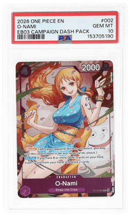 2026 One Piece Heroines Campaign Dash Pack O-Nami #ST18-002 PSA 10