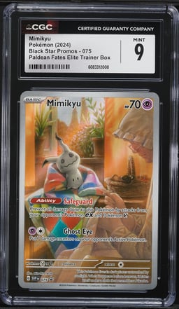 2024 Pokemon Scarlet & Violet Promo Paldean Fates ETB Full Art Mimikyu #75 CGC 9