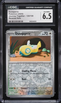 2025 Pokemon SV Journey Together Reverse Holo Dunsparce #120 CGC 6.5 EXMT+