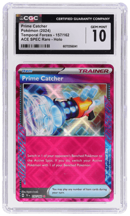 2024 Pokemon Scarlet and Violet Temporal Forces Acespec Prime Catcher #157 CGC 10