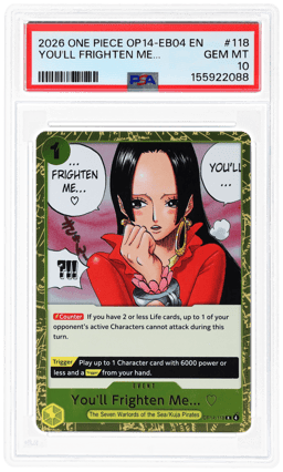 2026 One Piece the Azure Sea's Seven You'Ll Frighten Me... #OP14-118 PSA 10