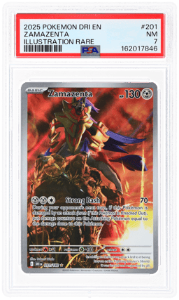 2025 Pokemon Scarlet and Violet Destined Rivals Illustration Rare Zamazenta #201 PSA 7