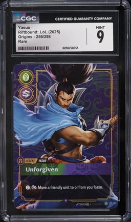 2025 Riftbound League Of Legends LoL Origins Yasuo #259 CGC 9 MINT