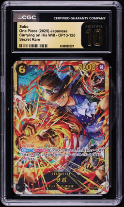 2025 One Piece Japanese Carrying On His Will SEC Sabo #OP13-120 CGC 10 PRISTINE