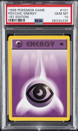 1999 POKEMON BASE SET 1ST EDITION #101 PSYCHIC ENERGY PSA 10