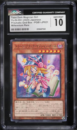 2020 Yu-Gi-Oh! Japanese PGB Toon Dark Magician Girl #PGB1-JP021 CGC 10 GEM MINT