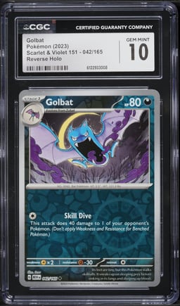 2023 Pokemon Scarlet & Violet 151 Reverse Holo Golbat #42 CGC 10 GEM MINT