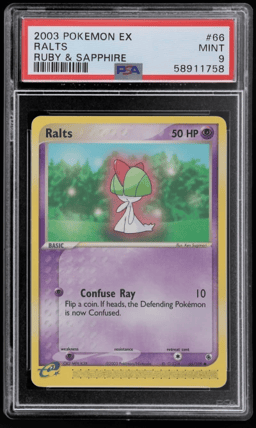 2003 Pokemon Ex Ruby and Sapphire Ralts #66 PSA 9