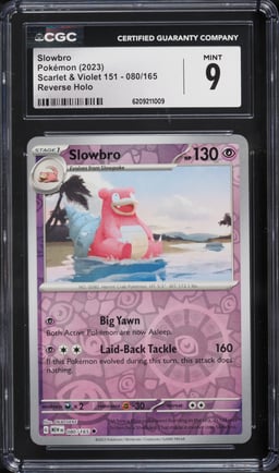 2023 Pokemon Scarlet & Violet 151 Reverse Holo Slowbro #80 CGC 9 MINT