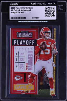 2020 Panini Contenders Playoff Ticket Patrick Mahomes II /199 #2 CGC AUTH