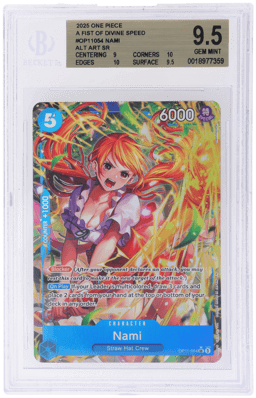 2025 One Piece A Fist of Divine Speed Alternate Art Nami #OP11054 BGS 9.5