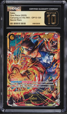 2025 One Piece Carrying On His Will SEC Sabo #OP13-120 CGC 10 PRISTINE