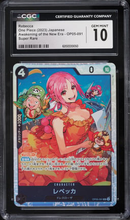 2023 One Piece Japanese Awakening Of The New Era Rebecca #OP05-091 CGC 10 GEM MINT