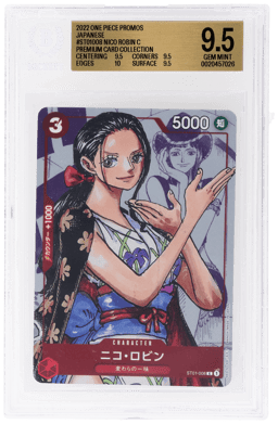 2022 One Piece Card Game Promos Japanese Premium Card Collection Nico Robin #ST01008 BGS 9.5