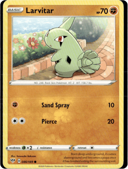 2020 Larvitar #86 Darkness Ablaze