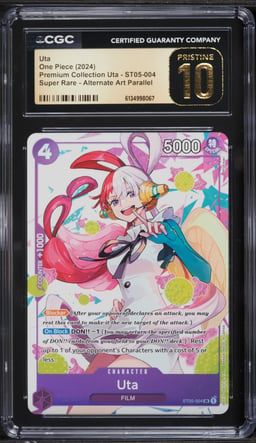 2024 One Piece Premium Collection Alt Art Uta #ST05-004 CGC 10 PRISTINE