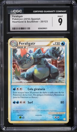 2010 Pokemon Heartgold & Soulsilver Holo Feraligatr #20 CGC 9 MINT