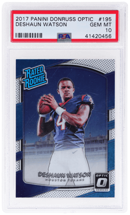 2017 Donruss Optic Rated Rookie Deshaun Watson #195 PSA 10