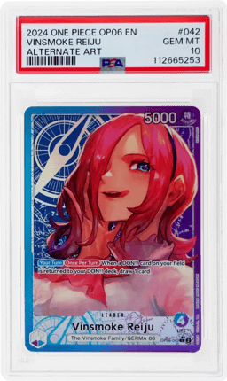 2024 One Piece Wings of the Captain Leader Alternate Art Vinsmoke Reiju #OP06042 PSA 10