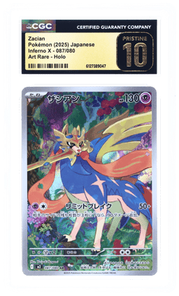 2025 Pokemon Mega Inferno X Japanese Art Rare Zacian #087 CGC PRI