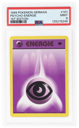 1999 Pokemon Base Set German 1st Edition Psychic Energy #101 PSA 9