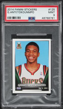 2014 Panini Stickers Giannis Antetokounmpo #125 PSA 9 MINT