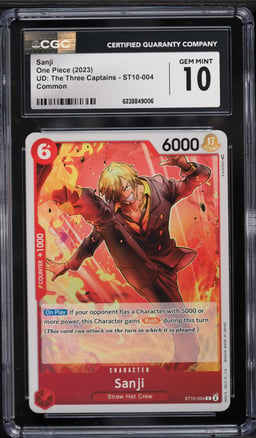 2023 One Piece UD The Three Captains Sanji #ST10-004 CGC 10 GEM MINT