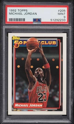 1992 Topps Basketball Michael Jordan #205 PSA 9 MINT