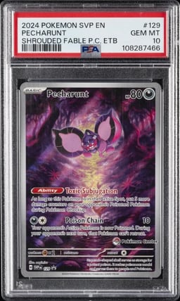 2024 POKEMON SVP EN-SV BLACK STAR PROMO #129 PECHARUNT PSA 10