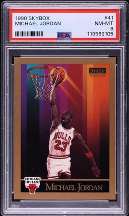 1990 Skybox Basketball Michael Jordan #41 PSA 8 NM-MT