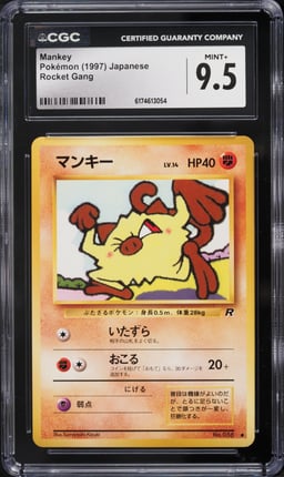 1997 Pokemon Japanese Rocket Gang Mankey #56 CGC 9.5 MINT+