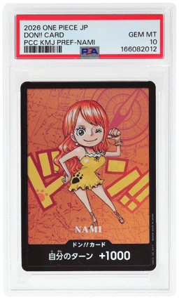 2026 One Piece Promo Japanese Nami Premium Card Collection Kumamoto Prefecture Special Don!! Card #NNO PSA 10