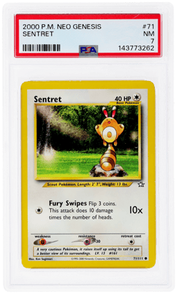 2000 Pokemon Neo Genesis Sentret #71 PSA 7