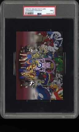 2020 POKEMON CENTER ONLINE MONTHLY POSTCARD LEGENDARY POKEMON PSA 9
