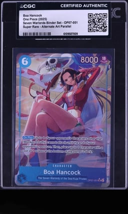 2025 One Piece Seven Warlords Binder Set Alt Art Boa Hancock #OP07-051 CGC AUTH