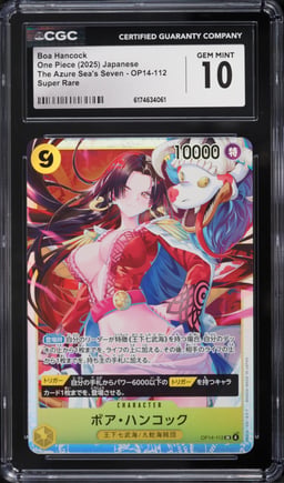 2025 One Piece Japanese The Azure Sea's Seven SR Boa Hancock #OP14-112 CGC 10 GEM MINT