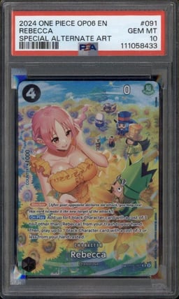 2024 ONE PIECE OP06-WINGS OF THE CAPTAIN SPECIAL ALTERNATE ART REBECCA PSA 10
