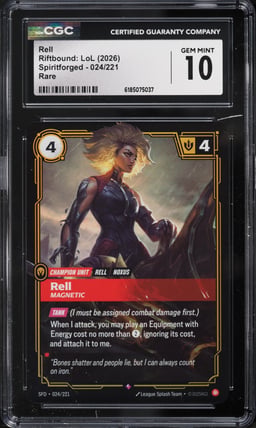 2026 Riftbound League Of Legends Spiritforged Rell #024 CGC 10 GEM MINT