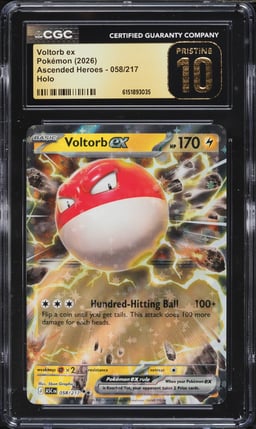 2026 Pokemon Mega Ascended Heroes Holo Voltorb ex #58 CGC 10 PRISTINE