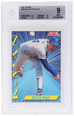 1991 Score Nolan Ryan #686 BGS 9
