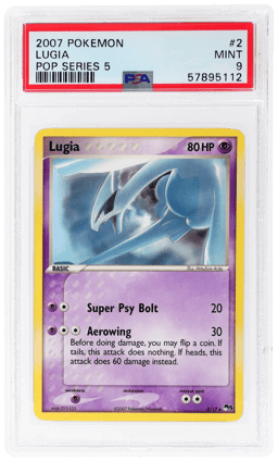 2007 Pokemon Organized Play Series 5 Lugia #2 PSA 9