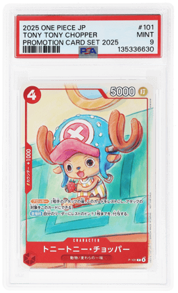2025 One Piece Promo Japanese Promotional Card Set '25 Tony Tony Chopper #P101 PSA 9