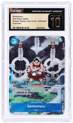 2022 One Piece Promo Premium Card Collection Bandai Card Games Fest '23-24 Edition Sentomaru #ST03007 CGC PRI