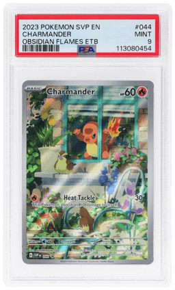 2023 Pokemon Scarlet and Violet Obsidian Flames Elite Trainer Box Charmander #044 PSA 9