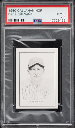 1950 Callahan Hall Of Fame Herb Pennock PSA 7.5 NRMT+