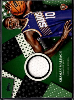 2025 Khaman Maluach #HR-7 Holiday Relic Card from 2025 Topps Holiday Mega Basketball