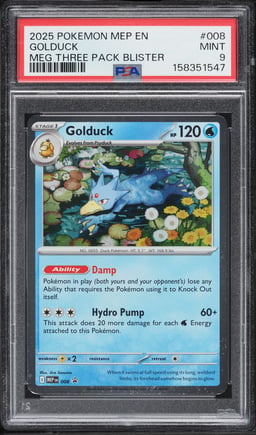 2025 Pokemon Mega Evolution Black Star Promo Golduck #8 PSA 9 MINT
