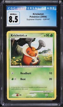 2009 Pokemon Platinum Supreme Victors Kricketot #109 CGC 8.5 NM-MT+