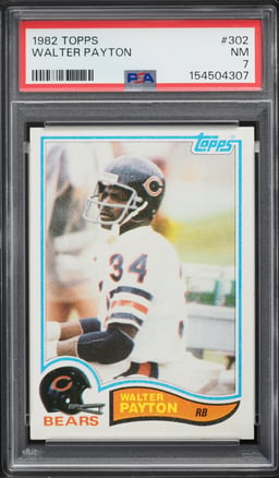 1982 Topps Football Walter Payton #302 PSA 7 NRMT