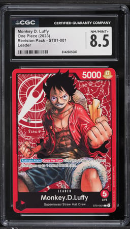 2023 One Piece Revision Pack Leader Monkey D. Luffy #ST01-001 CGC 8.5 NM-MT+